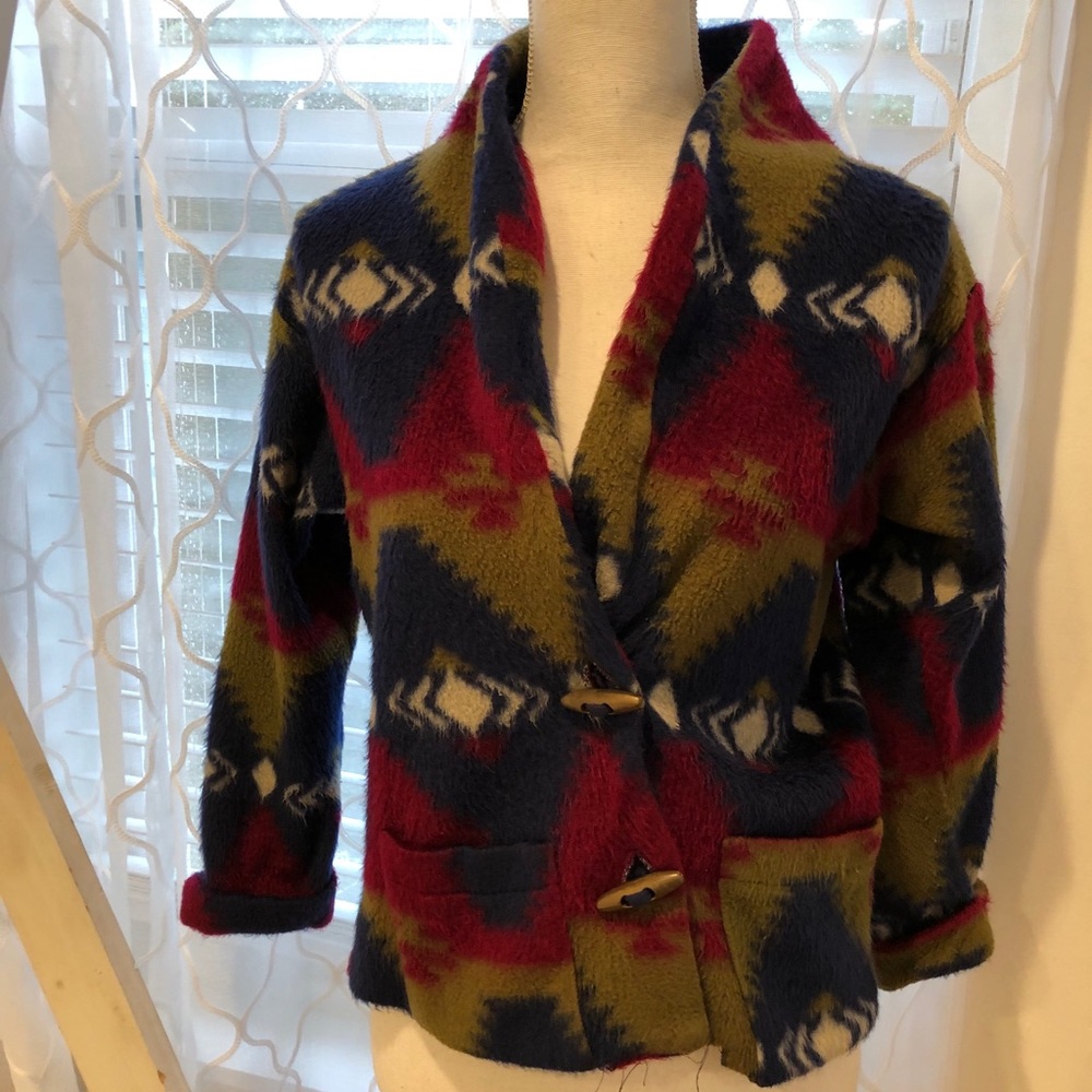 Fuzzy patterned sweater - Picture 2 of 4